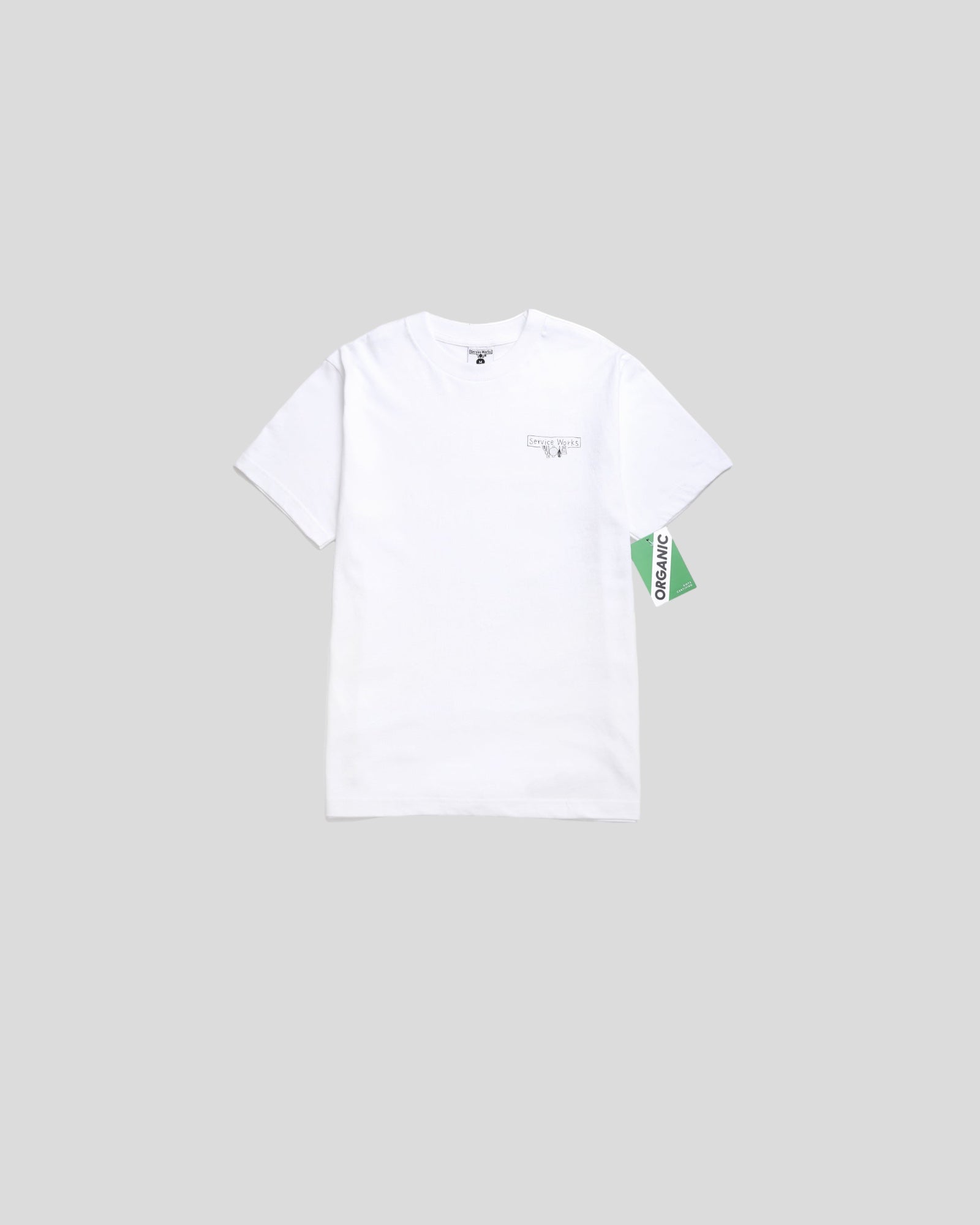 Service Works || Scribble Logo Tee - White