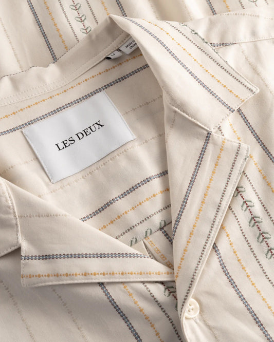 Les Deux || Leo Embroidery Shirt - Light Ivory