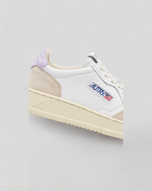 Autry || Medalist - SL68 - Leat/ Suede White/ Lilac