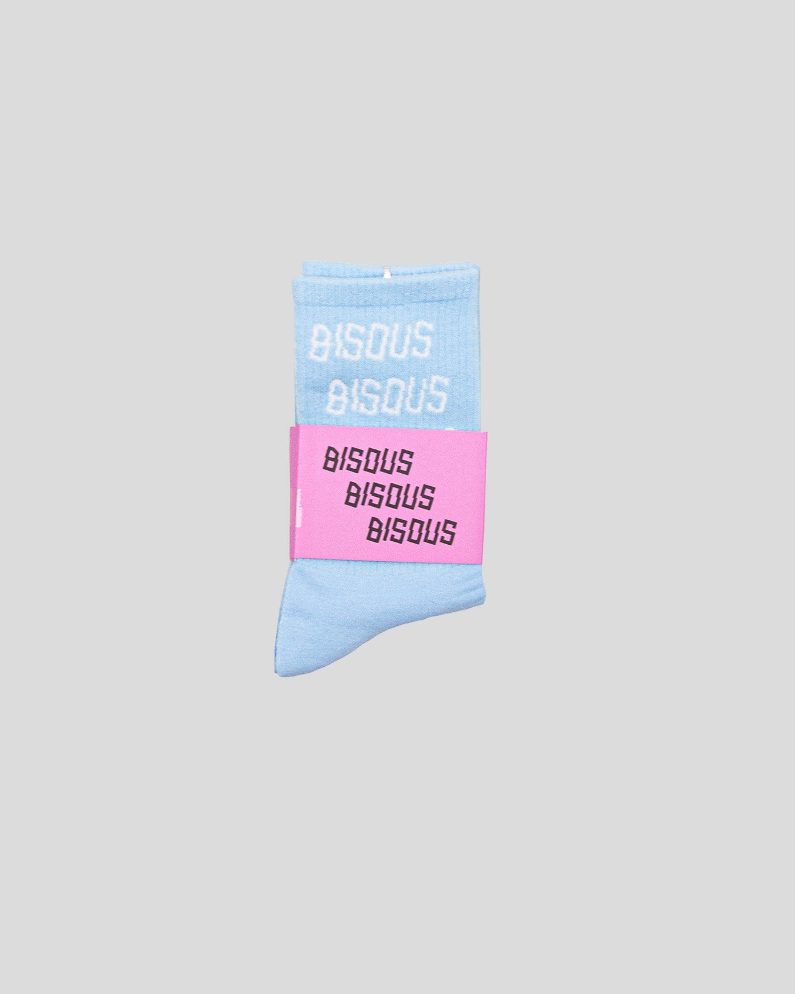 Bisous Skateboard || Bisous Socks - Light Blue