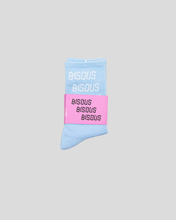 Bisous Skateboard || Bisous Socks - Light Blue