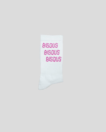 Bisous Skateboard || Bisous Socks - White Pink