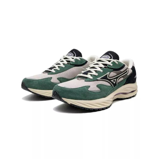 Mizuno || Wave Rider B - Green/purple/Cream Mizuno