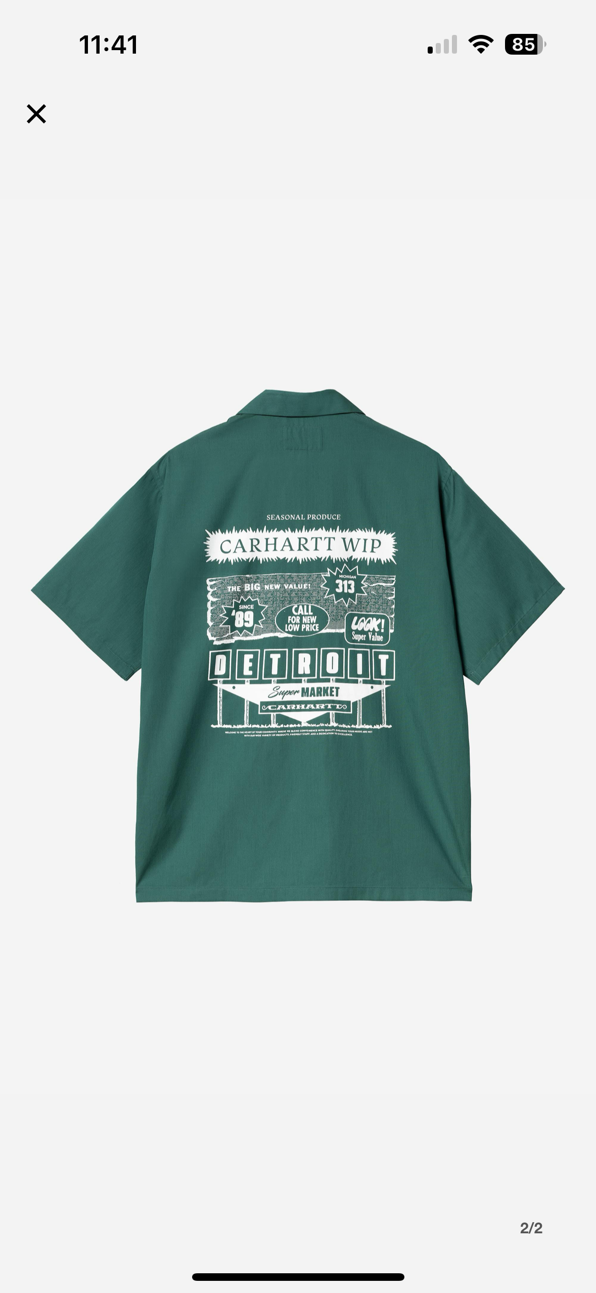Carhartt || Deli Shirt S/S - Rainforest / White - M’ Carhartt