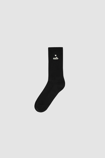 Arte || Heart Logo Socks - Black M"
