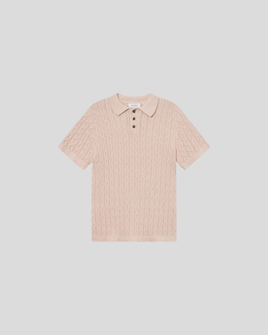 Les Deux || Garrett Knitted Polo - Ivory Les Deux
