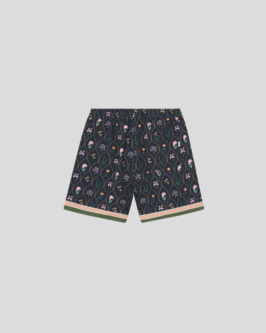 Les Deux || Stan Wild Flowers AOP Swimshorts - Dark Navy Les Deux