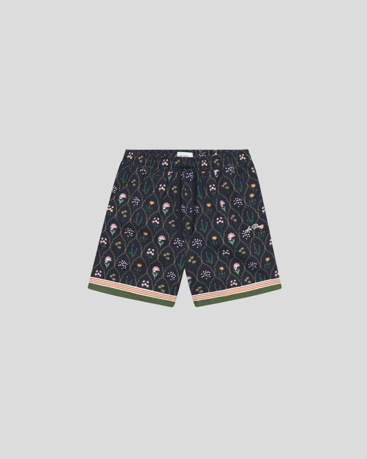Les Deux || Stan Wild Flowers AOP Swimshorts - Dark Navy Les Deux