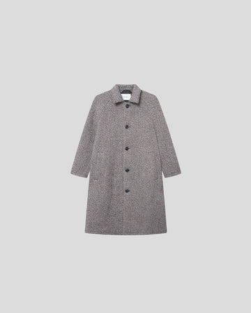 Les Deux || Michael Twill Wool Coat - Salt Pepper Les Deux