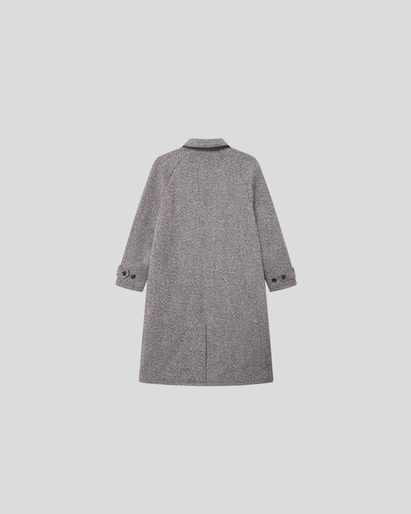 Les Deux || Michael Twill Wool Coat - Salt Pepper Les Deux