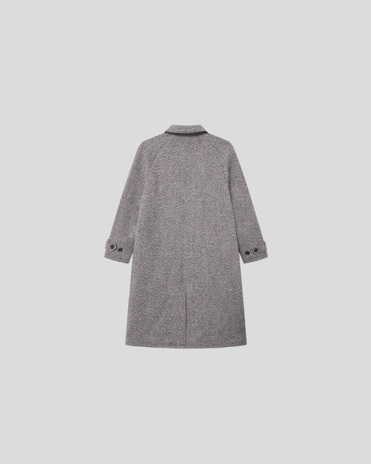 Les Deux || Michael Twill Wool Coat - Salt Pepper Les Deux