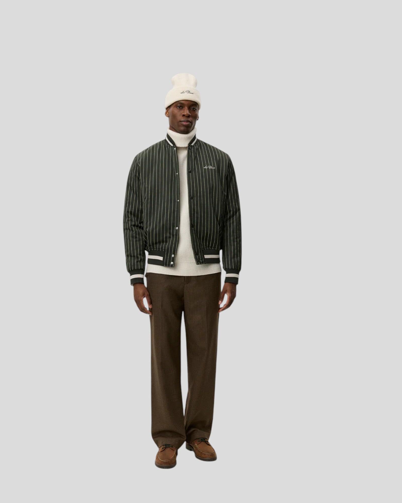 Les Deux || Varsity Tech Pinstripe Jacket - Duffel Bag Les Deux
