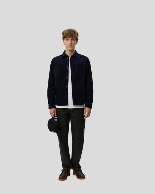 Les Deux || Kody Corduroy Overshirt - Dark Navy Les Deux
