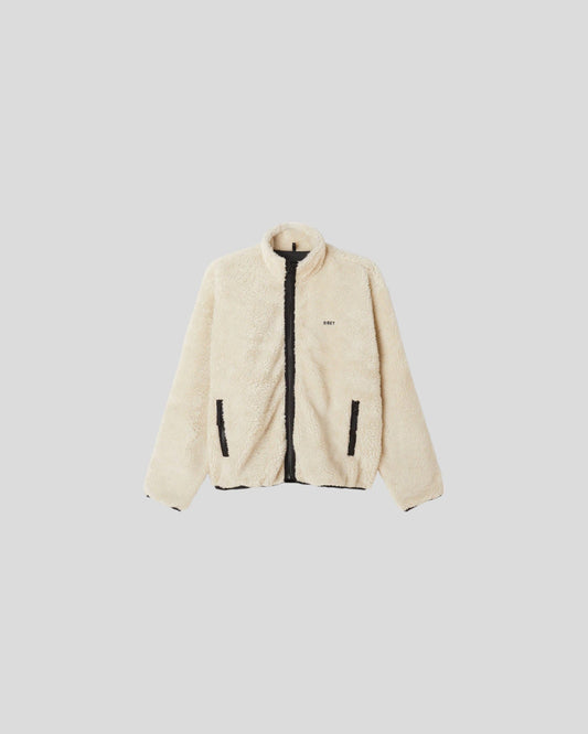 Obey || Icon Face Sherpa Jacket - Unbleached