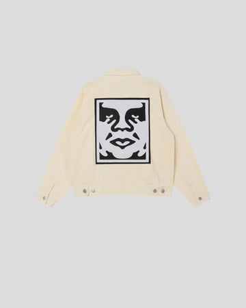 Obey || Icon Hardwork Zip Up Jacket -  Unbleached