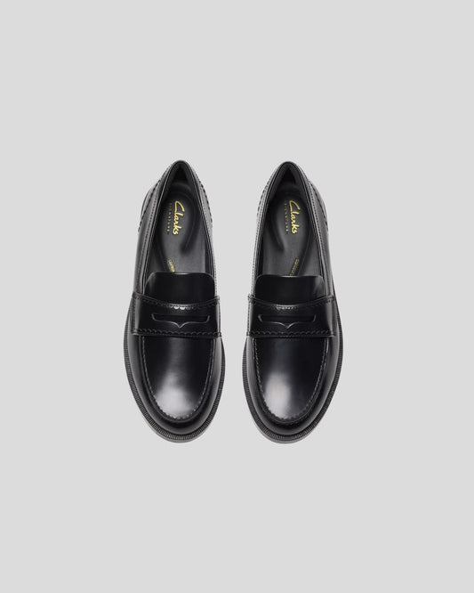 Clarks || Straven Edge - Black Leather Clarks