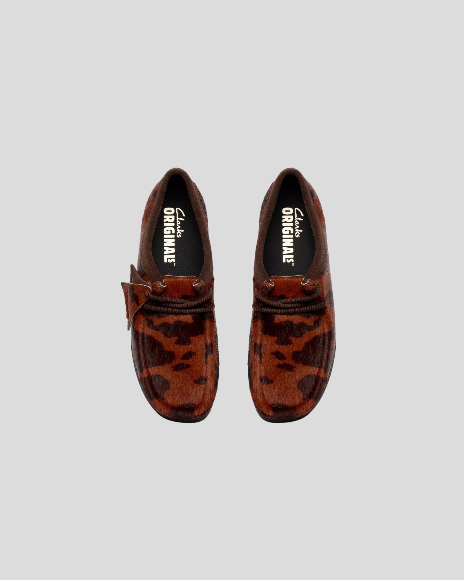 Clarks || Wallabee - Brown Cow Print Clarks