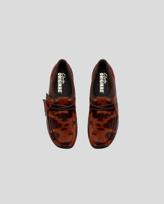 Clarks || Wallabee - Brown Cow Print Clarks