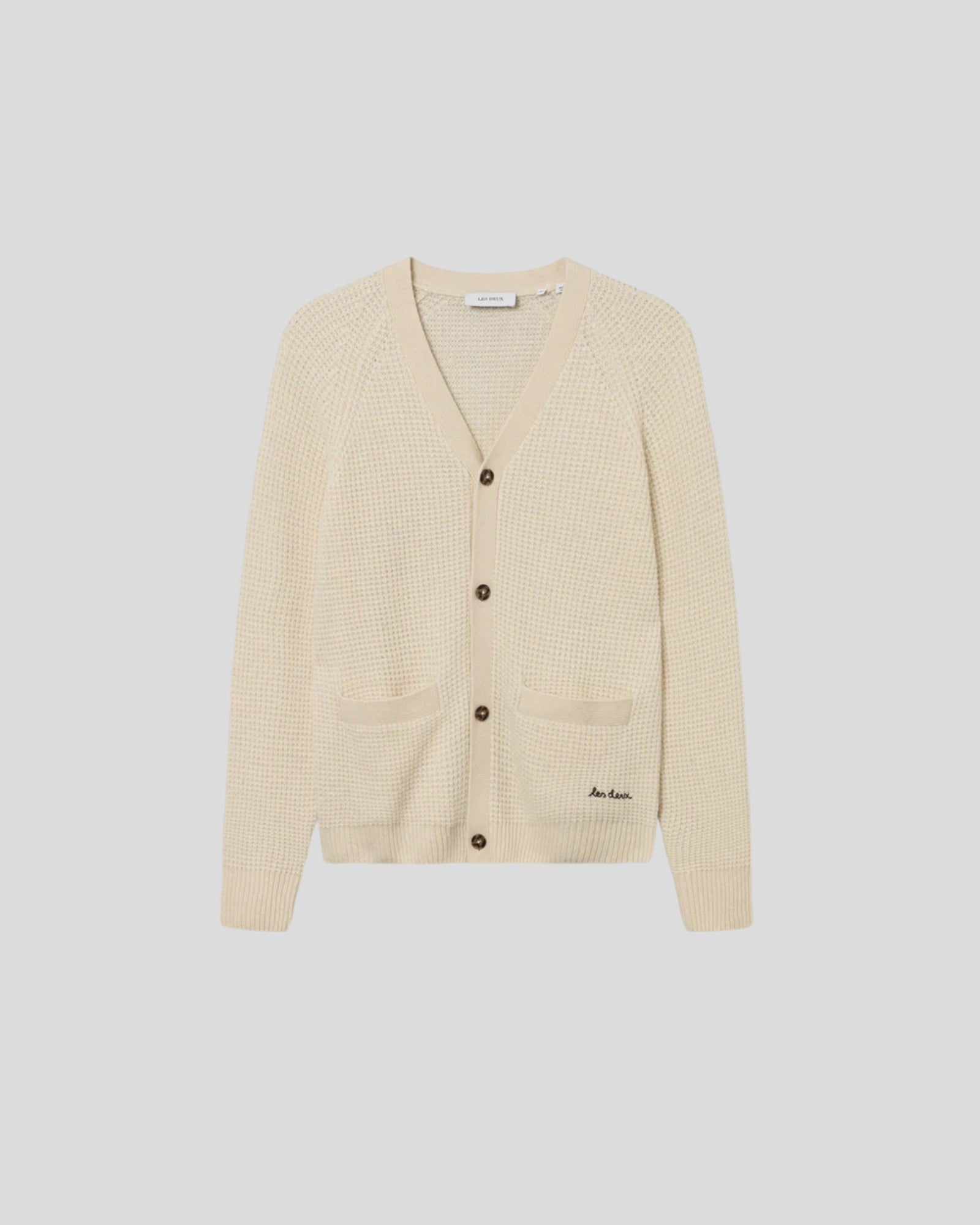 Les Deux || Grady Waffle Cardigan - Ivory Les Deux