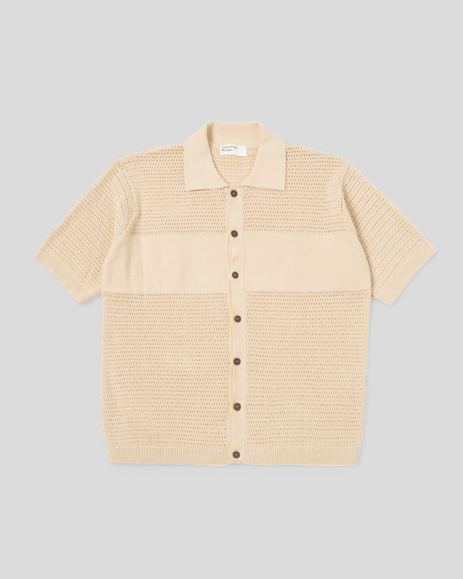 Universal Works || S/S Knit Shirt - Ecru Universal Works