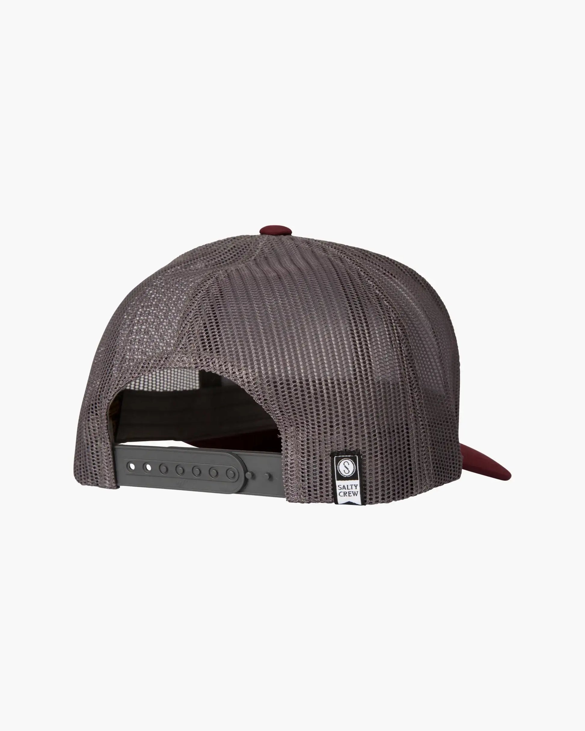 SALTY CREW || Topstitch Retro Trucker || Black/Burgundy Salty Crew