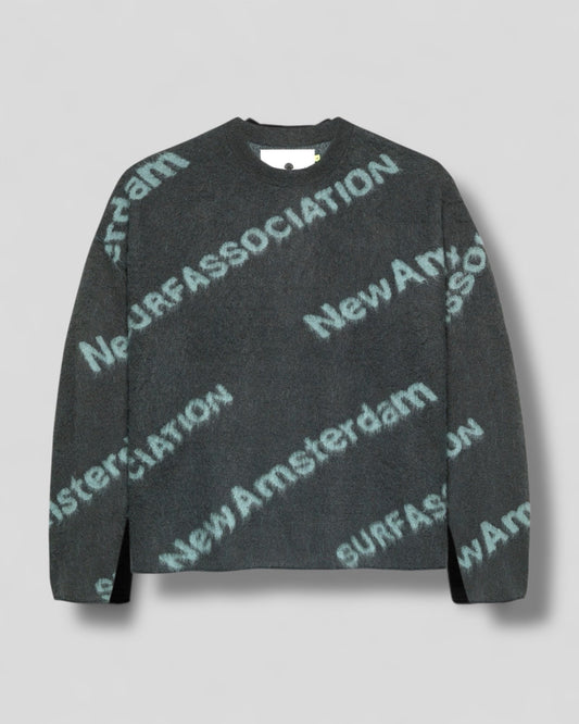 New Amsterdam || Jacquard Knit - Shark Green / Teal - M’ New Amsterdam Surf Association