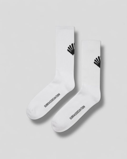 New Amsterdam || Logo Socks - White - M’ New Amsterdam Surf Association