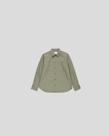 Norse Projects || Sila Tech Poplin Shirt - Sediment Green Norse Projects