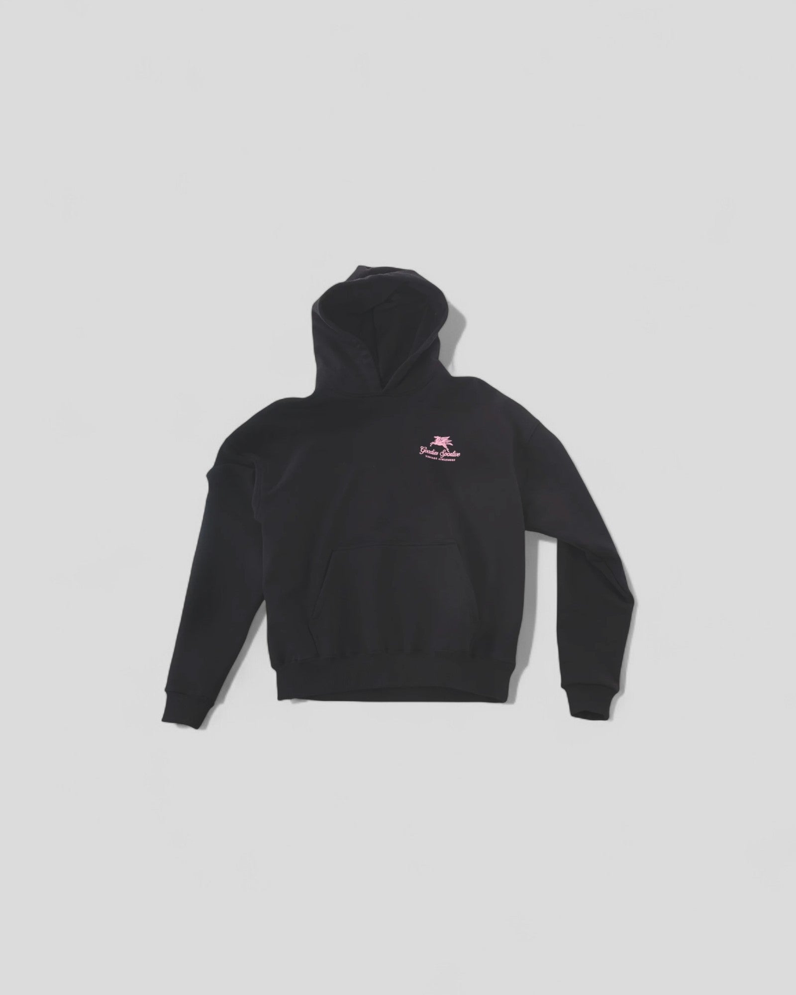 Goodies Sportive || 550g Premium Boxy Hoodie Embroidery - Black Goodies Sportive