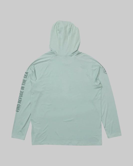 Salty Crew || Mariner Hood Tech Tee - Marine - M’ Salty Crew