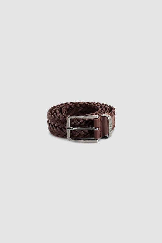 Arte || Braided Leather Belt - Brown - M’ Arte