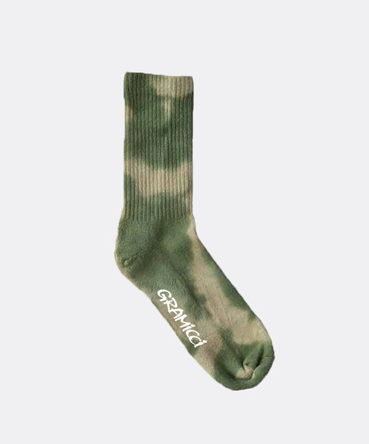 Gramicci || Tie Dye Crew Socks - Green Gramicci