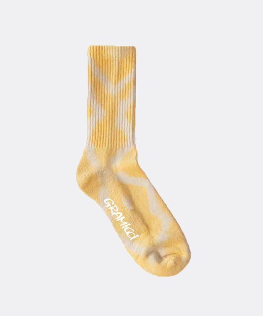 Gramicci || Tie Dye Crew Socks - Yellow Gramicci