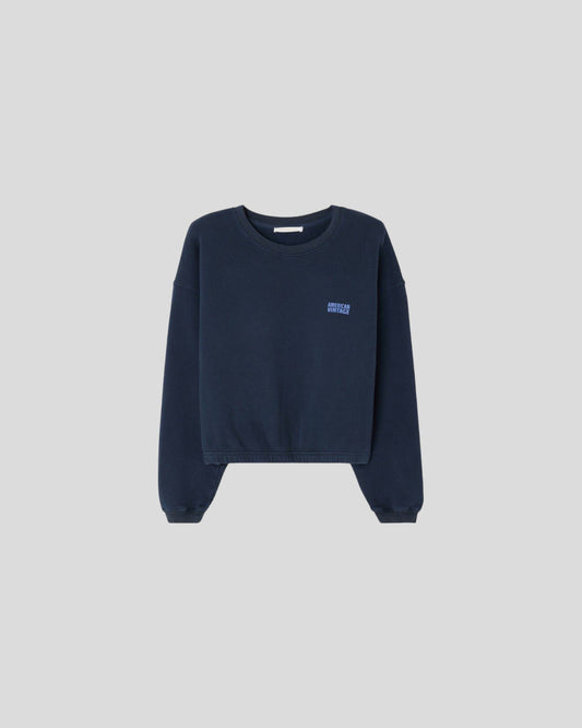 American Vintage || Izubird - Sweat Col Rond - Marine vintage American Vintage