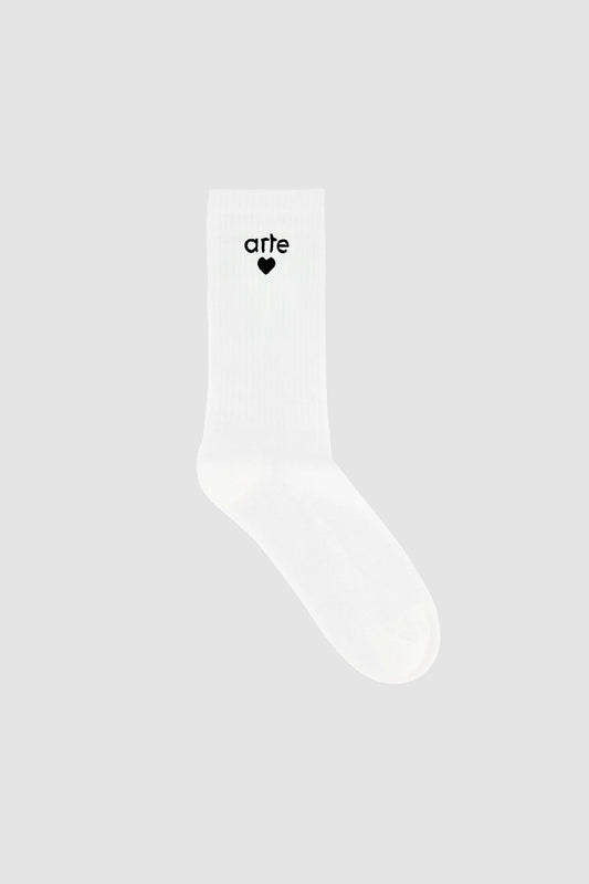 Arte || Basic Arte Heart Socks - White Arte