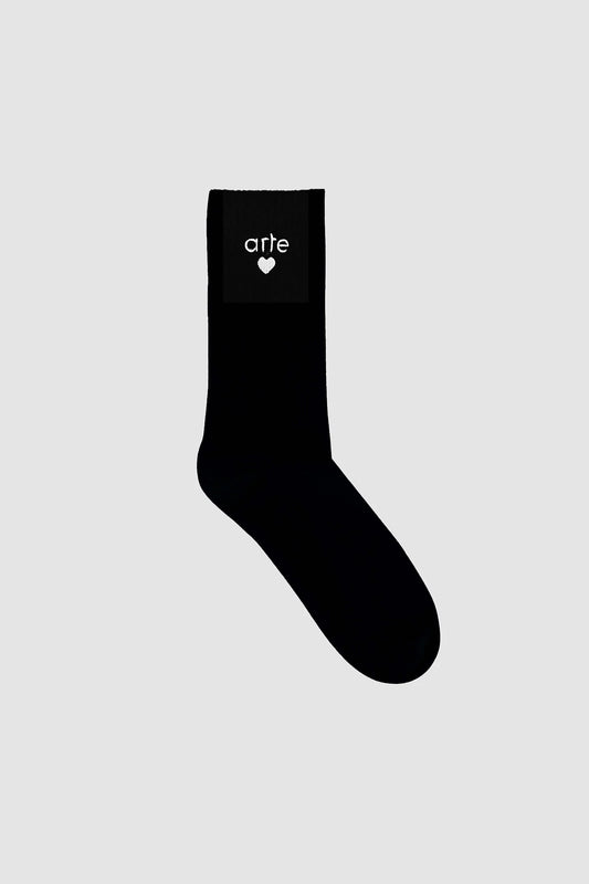 Arte || Basic Arte Heart Socks - Black Arte