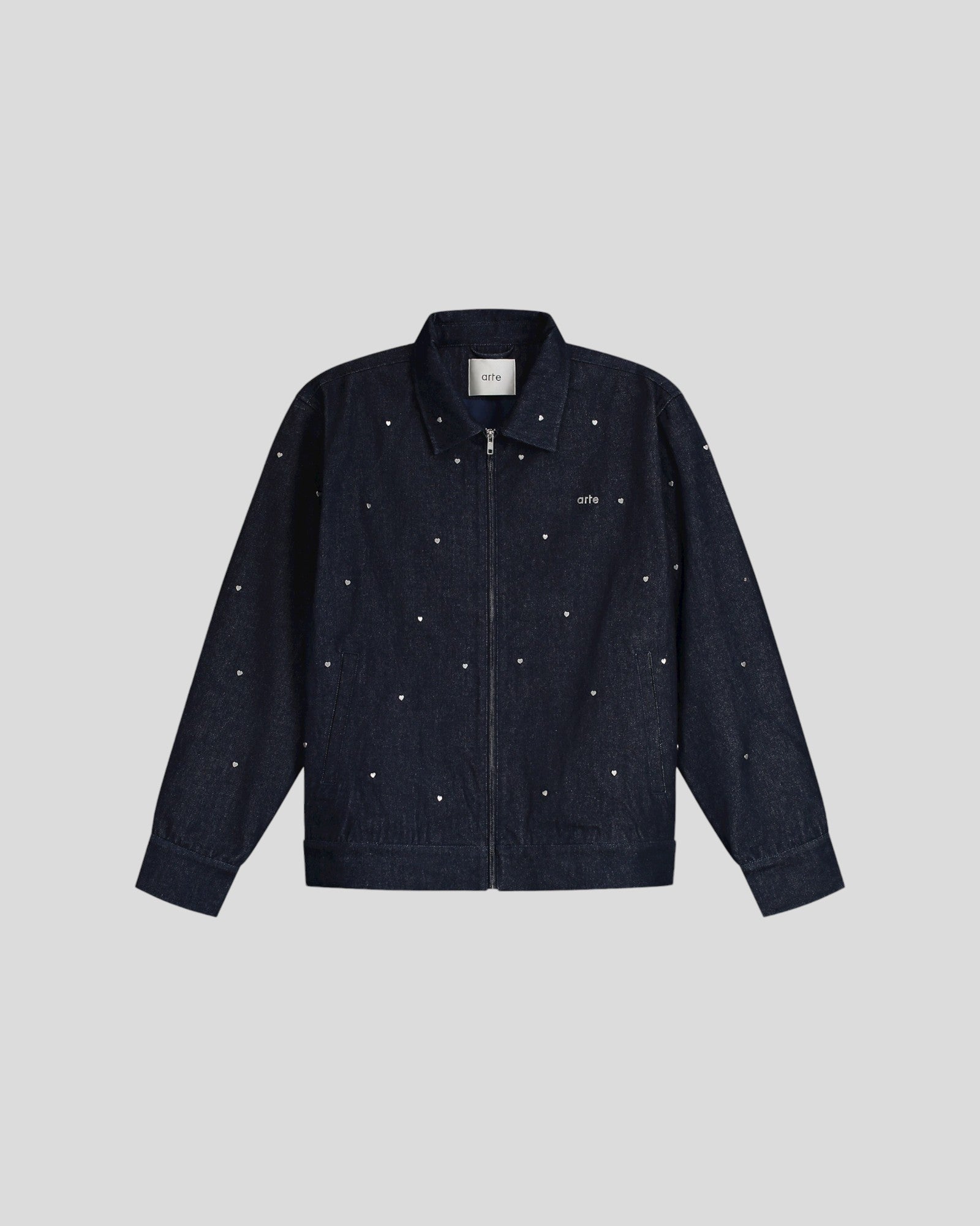 Arte || Heart Denim Jacket - Navy Arte