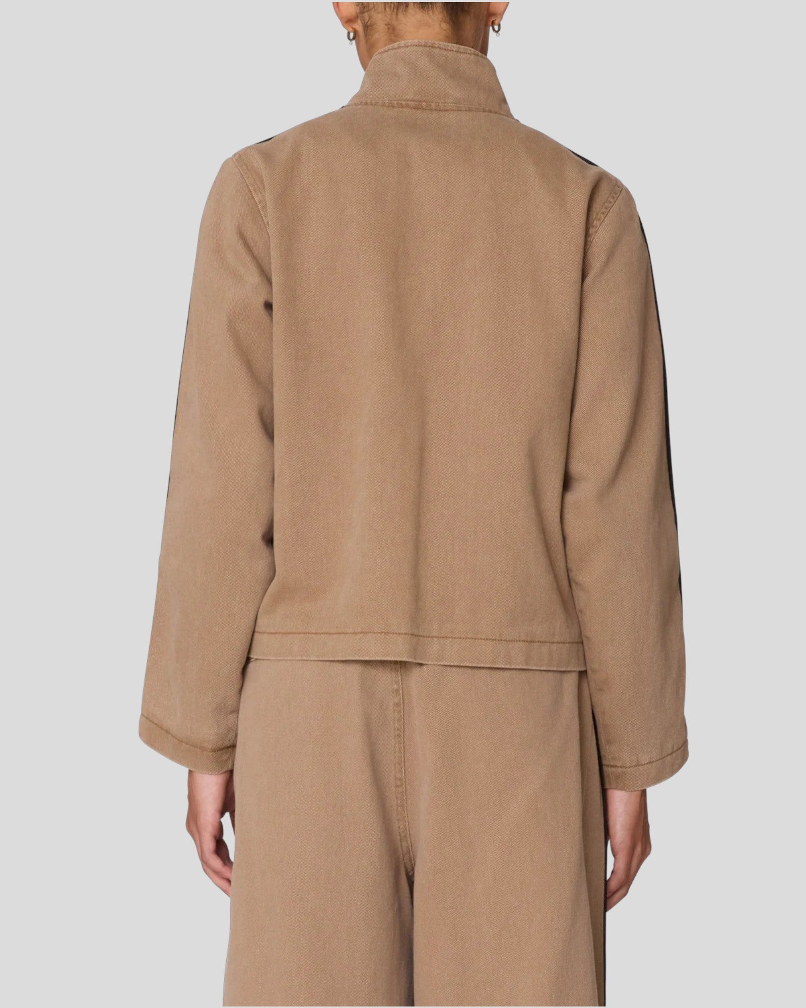 Obey || Astrid Stripe Jacket - Tan faded Wash Obey