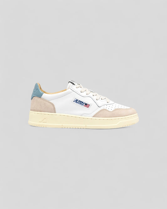 Autry || Medalist LS79 - Leat/Suede Wht/Slv Blue - M" Autry