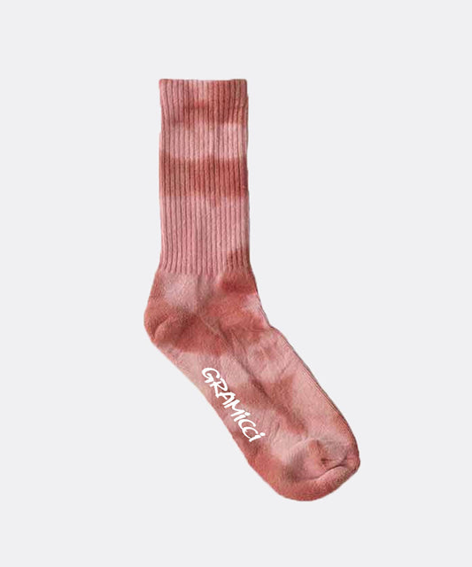 Gramicci || Tie Dye Crew Socks - Pink Gramicci