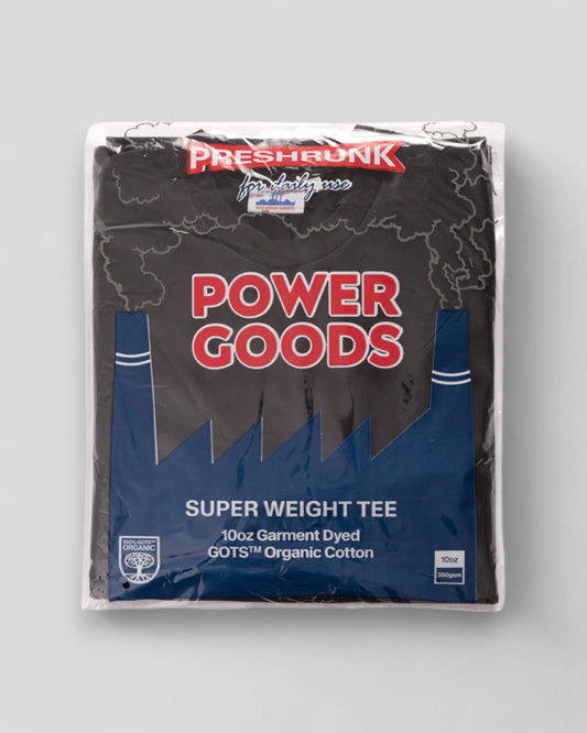 Power Goods || Super Weight Tee - Black - M' Power Goods