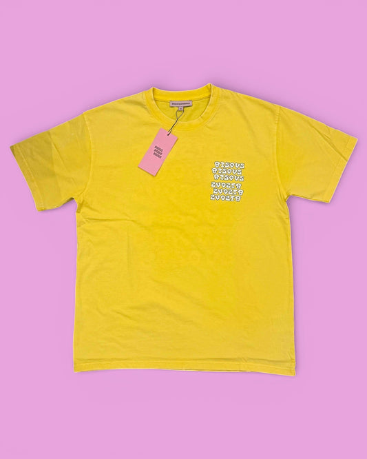 Bisous Bisous || T-shirt Slime - Yellow - M' Bisous Skateboards