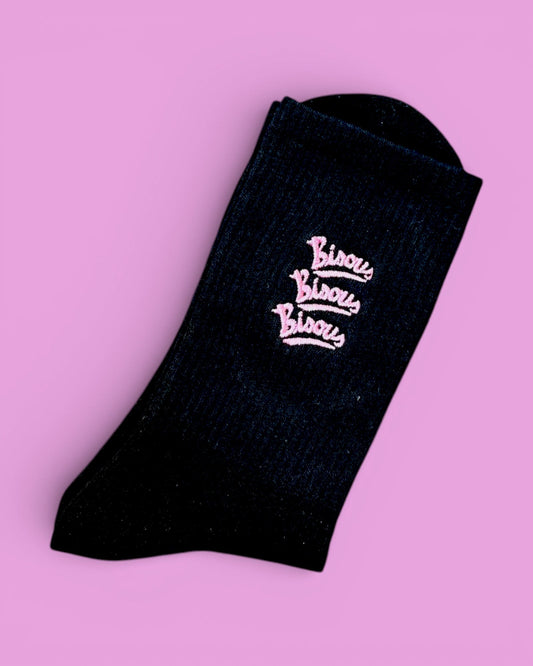 Bisous Bisous || Socks Gianni - Black - M' Bisous Skateboards