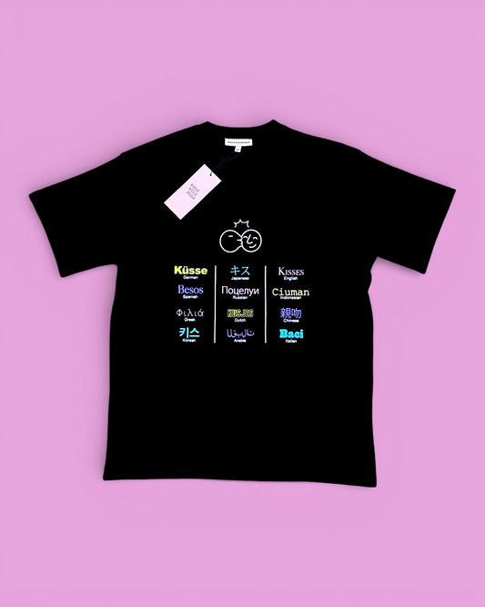 Bisous Bisous || T-shirt Body Language - Black - M' Bisous Skateboards