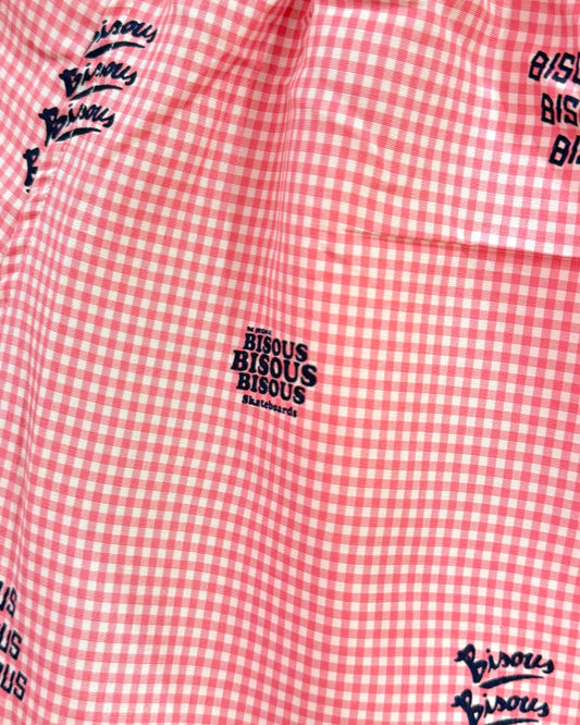 Bisous Bisous || Pyjama Short - Pink - M' Bisous Skateboards