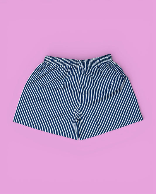 Bisous Bisous || Swimshort Gianni - Stripe Navy - M' Bisous Skateboards