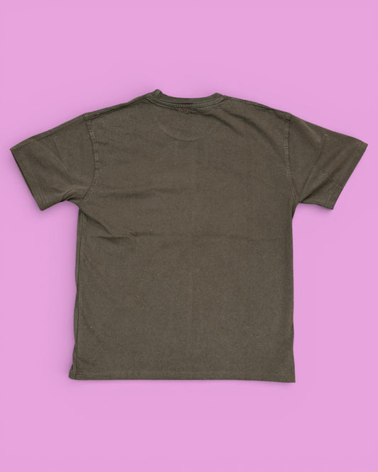 Bisous Bisous || T-shirt Pochoir Washed - Brown - M' Bisous Skateboards