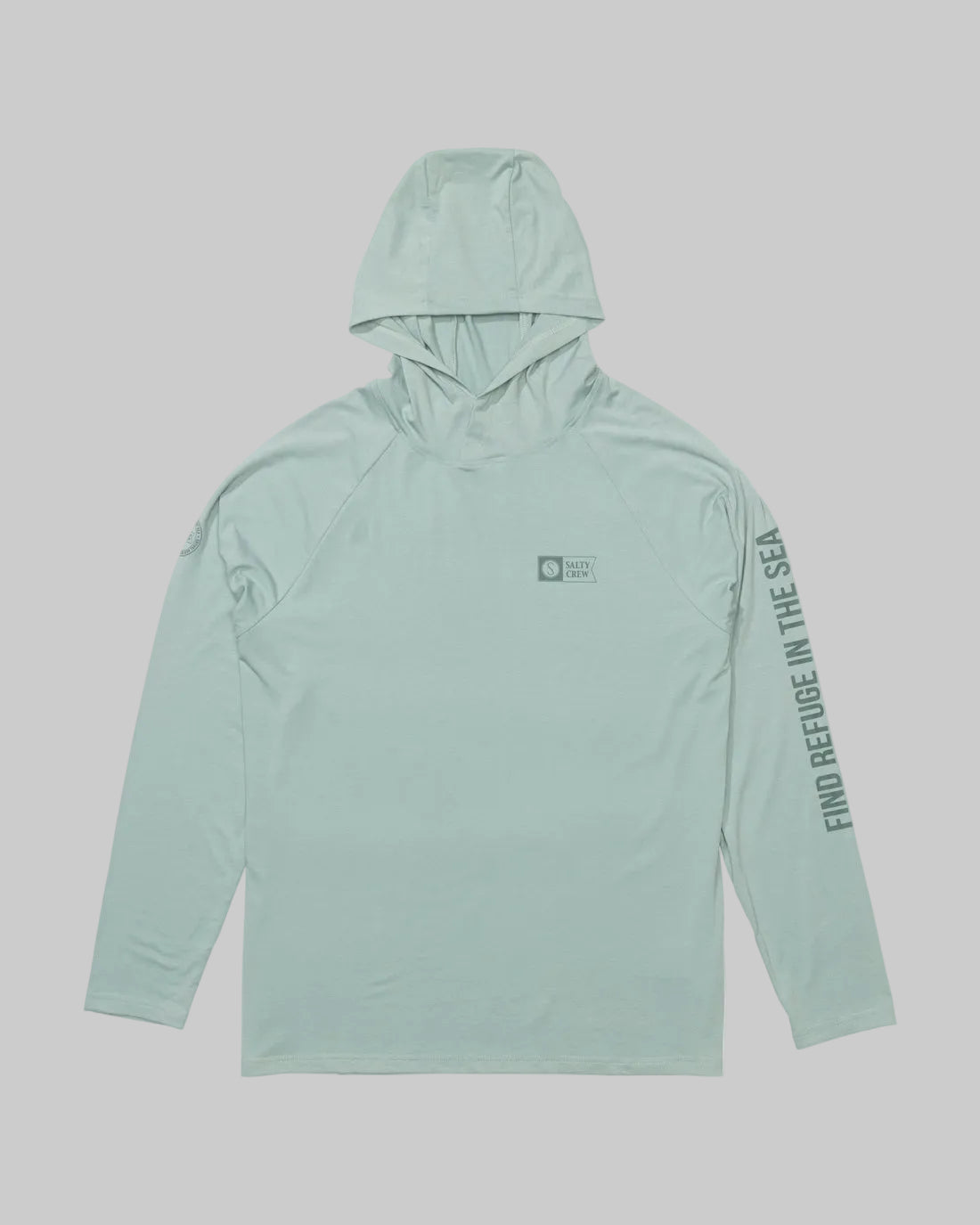 Salty Crew || Mariner Hood Tech Tee - Marine - M’ Salty Crew