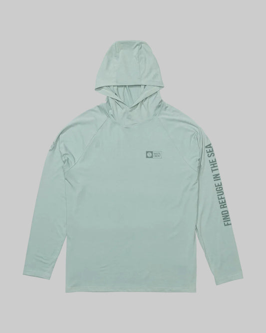 Salty Crew || Mariner Hood Tech Tee - Marine - M’ Salty Crew
