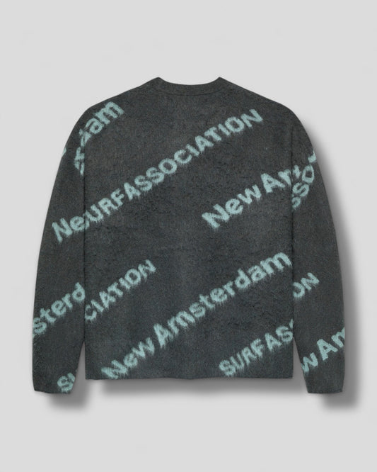 New Amsterdam || Jacquard Knit - Shark Green / Teal - M’ New Amsterdam Surf Association